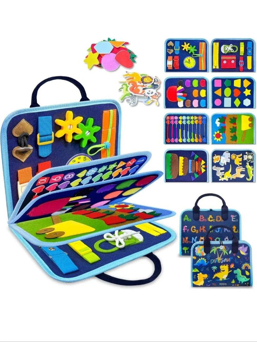 Exorany Montessori Educational Busy Board Sensory Learning Toy for Toddlers